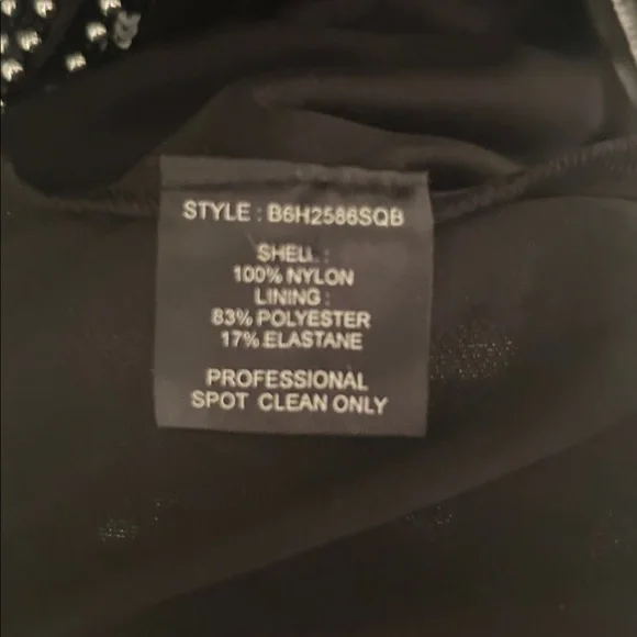 Parker Black Fully Beaded Art Deco Evening Gown Mesh Illusion Maxi Dress Size 4 - Picture 13 of 14